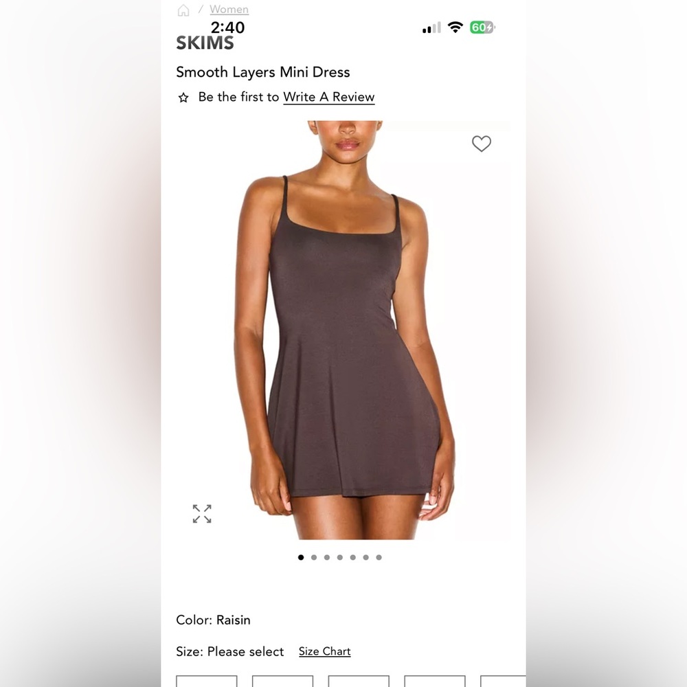 SKIMS Raisin Chemise